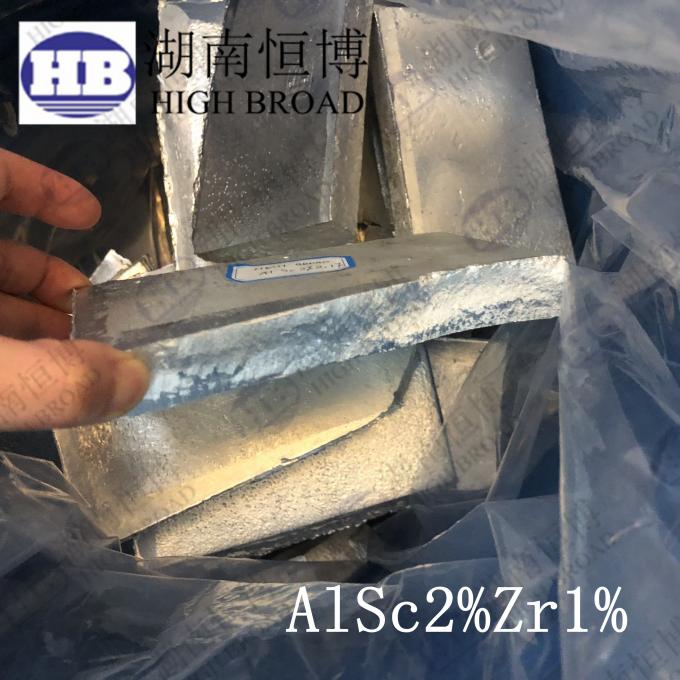 Aluminum Scandium Zirconium AlSc2Zr1 master alloy ingot , Aluminum