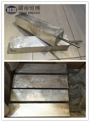 China Al Zn In Alloy Aluminum Anode Used In Salt Fresh And Brackish Waters supplier