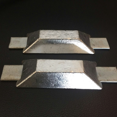 China Alloy Sacrificial Anode Zinc Anode With Double Iron Feet For Ships Boats supplier