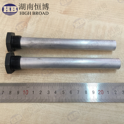 China Diameter 19mm Extruded Magnesium Anode Solid Flexible Rod For Plumbing Heating Cooling supplier