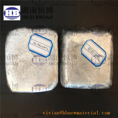 China Aluminium Molybdenum Alloy Granules Smelting Addtive AlMo10% AlMo60% ingot shape  particle shape supplier