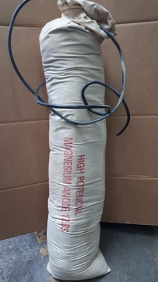 Prepackaged Magnesium Sacrificial Anode Cathodic Protection With Backfill And Cable For Underground Pipelines Anti Corrs supplier