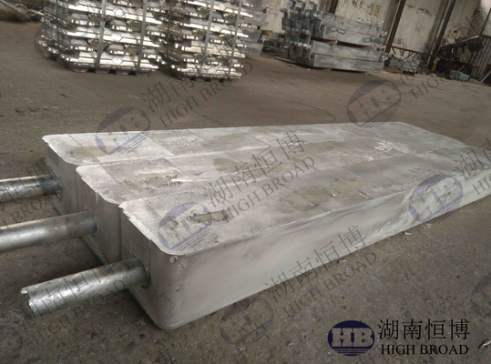 2.7 G/cm3 Aluminium Sacrificial Anode Rectangular / Square / Trapezoid-shaped supplier