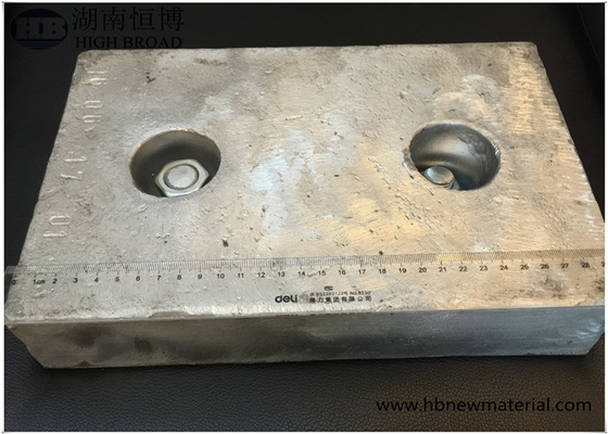 Marine Sacrificial Zinc Anode For Ship , Zinc Hull Anode ISO DNV BV Fit Marine supplier