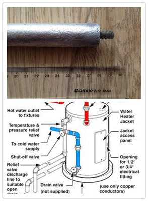 Storage Tanks With Magnesium Or Aluminum Water Heater Anodes Anti Corrosion / AZ31 / AZ61 / AZ91 / AZ63 / High Potential supplier