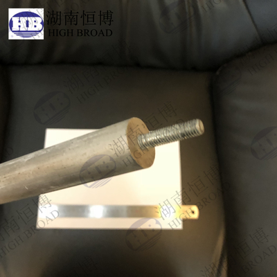 cAST AZ31 Magnesium Anode Rods For Hot Water Heater M6 20x250 AZ31B Mg Rods supplier
