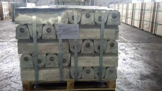Standard Potential Magnesium Aluminum Sacrificial Anode For Barges Tugs supplier