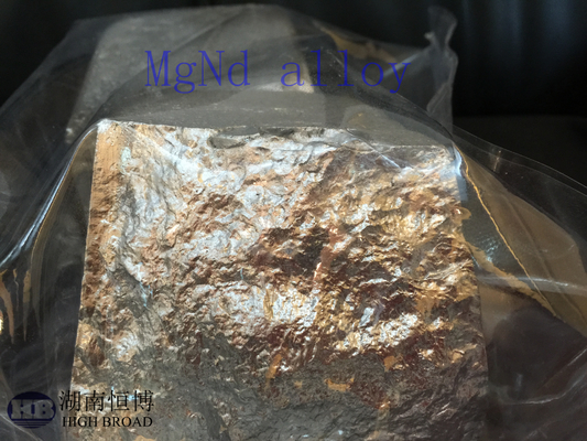 Master alloy Magnesium Neodymium MgNd alloy improve elongation strength supplier