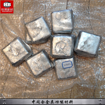Aluminium Molybdenum Alloy AlMo Al 5-80% Mo Master Alloy Ingot Shape For Additive supplier