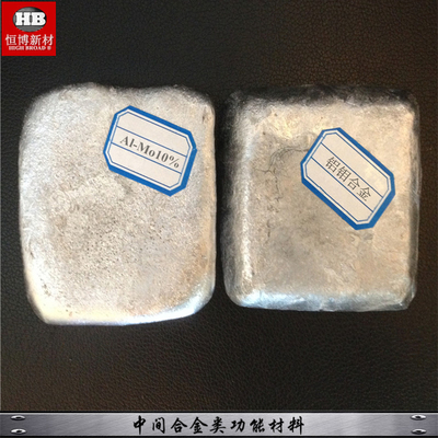 Aluminium Molybdenum Alloy AlMo Al 5-80% Mo Master Alloy Ingot Shape For Additive supplier