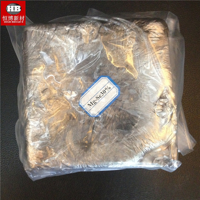 Magnesium Scandium Master Alloy MgSc Ingot Shaped supplier
