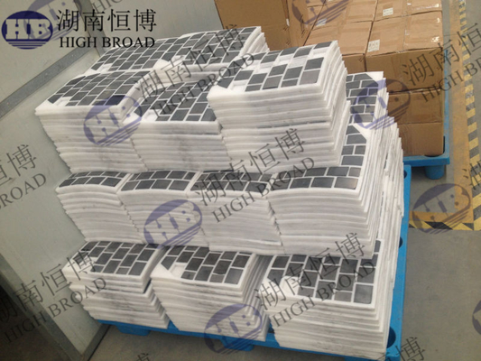Lightweight Bulletproof Vest SiC Silicon carbide B4C Ceramic Insert Using To Protect Aircraft / Vehicle / Naval Vessel supplier