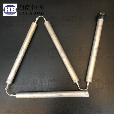 AZ31 Extruded water heater anode rod magnesium with steel Hex / hexagon head plug supplier